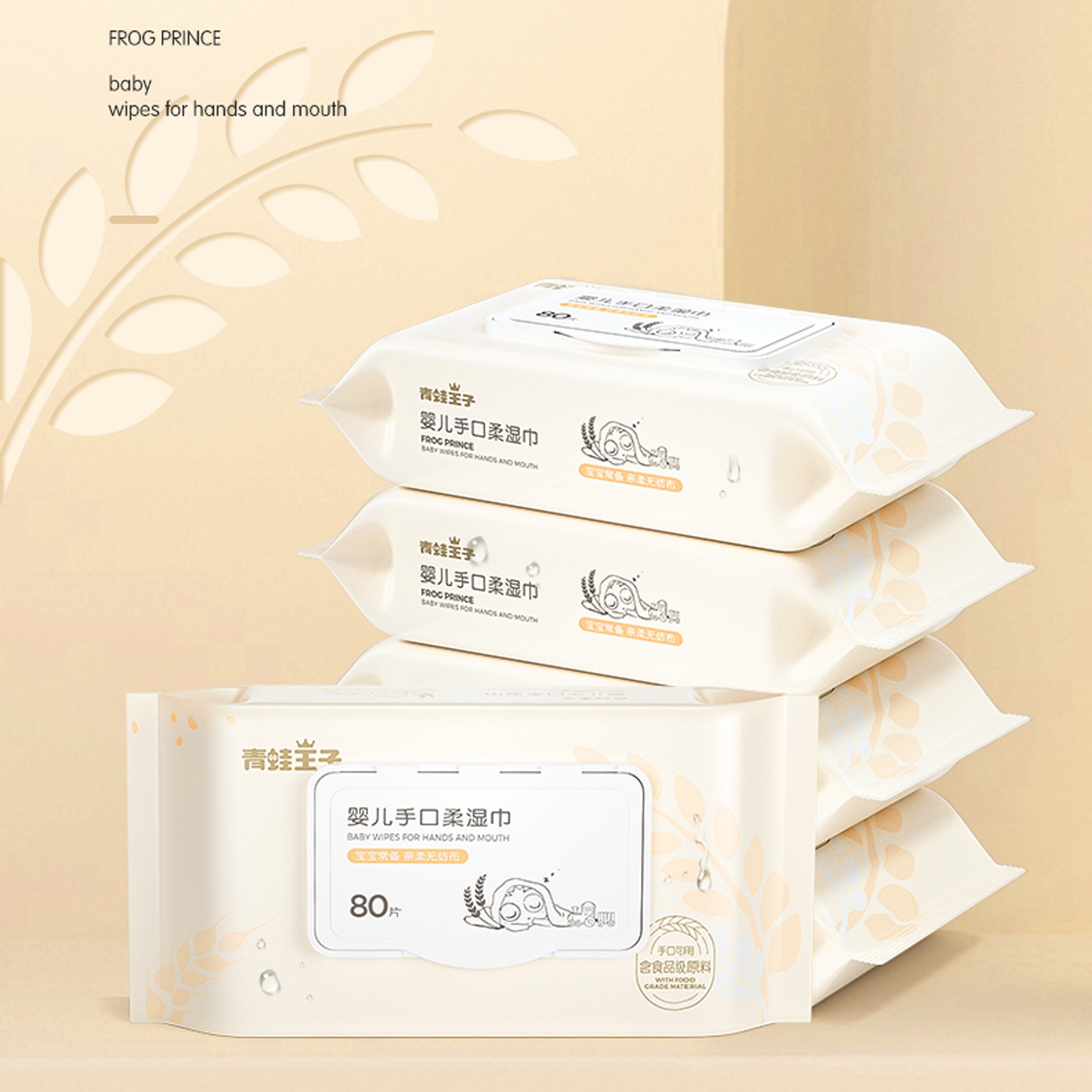 Gentle Unscented Soft Cotton Disposable Wet Wipes For Sensitive Newborn Non Alcoholic