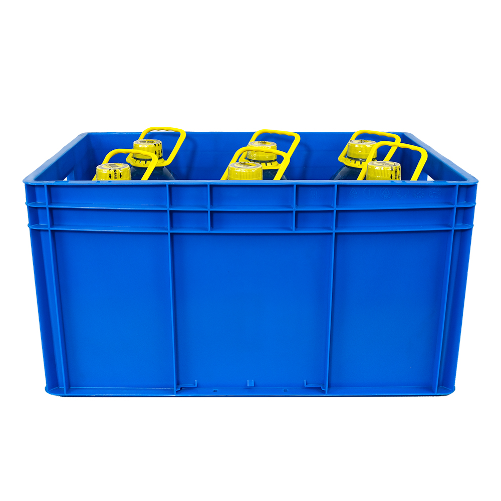 60L Plastic Crates Turnover Logistic Box with Lid Production Time 7-25 Days Foldable