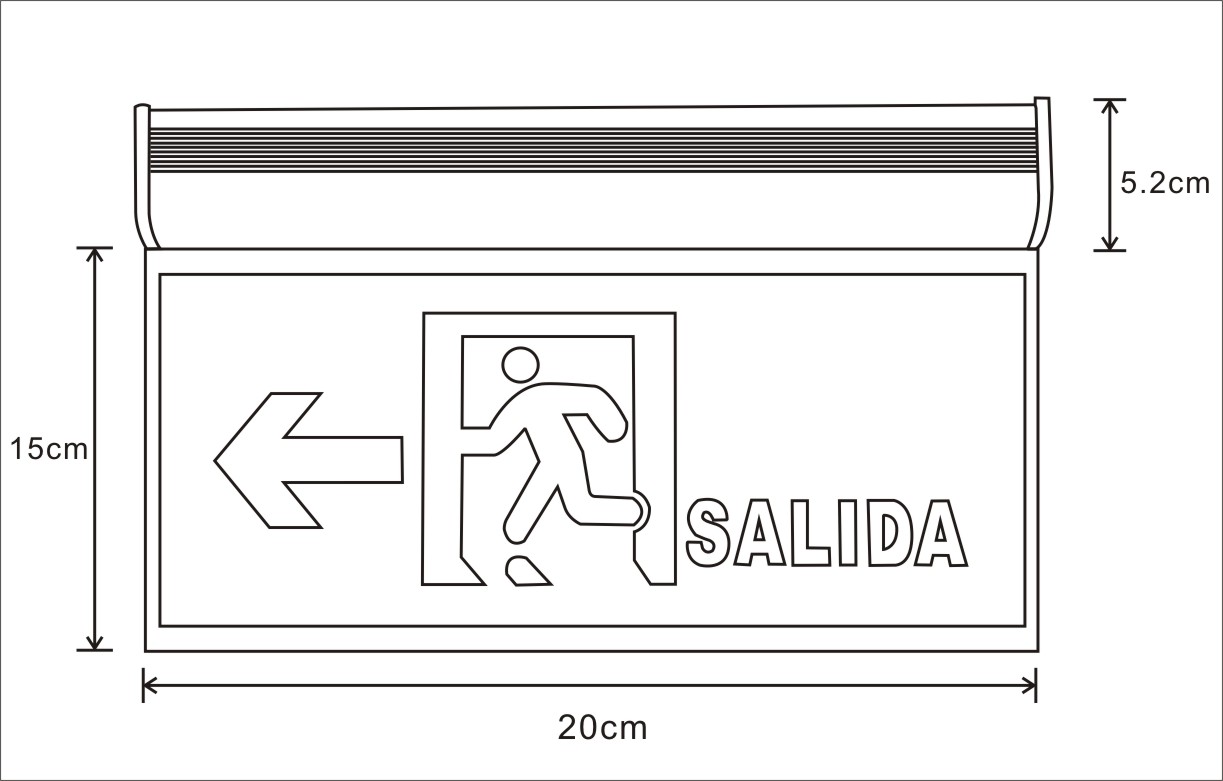 3W LED Emergency Exit Sign