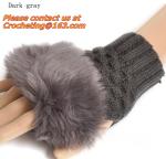 Simple jacquard knitted cotton gloves for baby, Fashion women fingerless gloves
