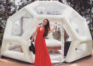 China Transparent Soccer Shape 4m Inflatable Jungle Bubble Tent wholesale