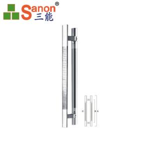 China High gloss Stainless Steel Pull Handle For Square Glass Door 450mm Length wholesale