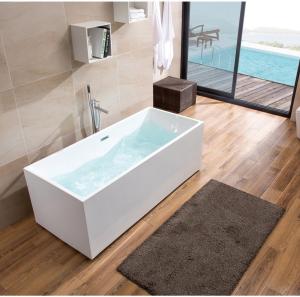 China Indoor Bathroom Acrylic Freestanding Rectangular Bathtub Customized wholesale