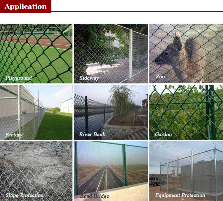 China Hot Sale Temporary Construction Chain Link Fence, Chain Link Fence Top Barbed Wire