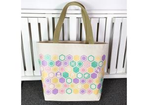 China Customized Cotton Canvas Tote Bag , Organic Cotton Tote Bags Plain Woven Fabric wholesale