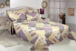 Microfiber Printed Queen Size Bed Quilts , Optional Colors Bed Cover Sets