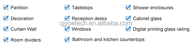 Double Coated Back Painted Lacquered Glass for Kitchen Interior Decoration
