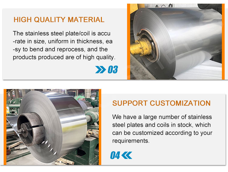 Prime 2B Surface Finish Ss304l Stainless Steel Coils at Best for Construction Materials Construction