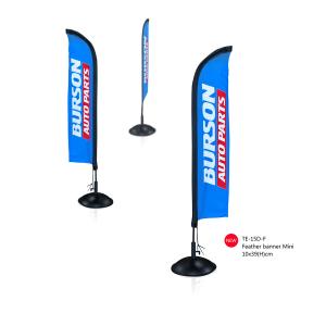 China Mini Slim Advertising Feather Flag Banners Polyester Fiberglass Material wholesale