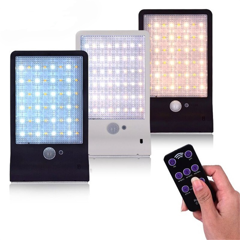 6500K 400Lms Solar Powered Motion Detector Lights Gutter Wall Mounting