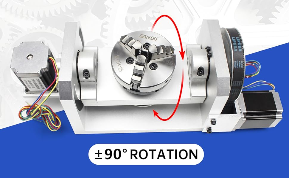 CNC Router 4th 5th A Axis Rotary Table Dividing Head Nema 23 Stepper Motor