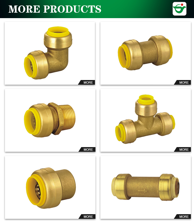 AB1953 Approved 1/2" 3/4" 1" Brass T Connector Fitting