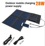 Camping 28W 24W Small Portable Waterproof Folding Solar Panel 5V Outdoor