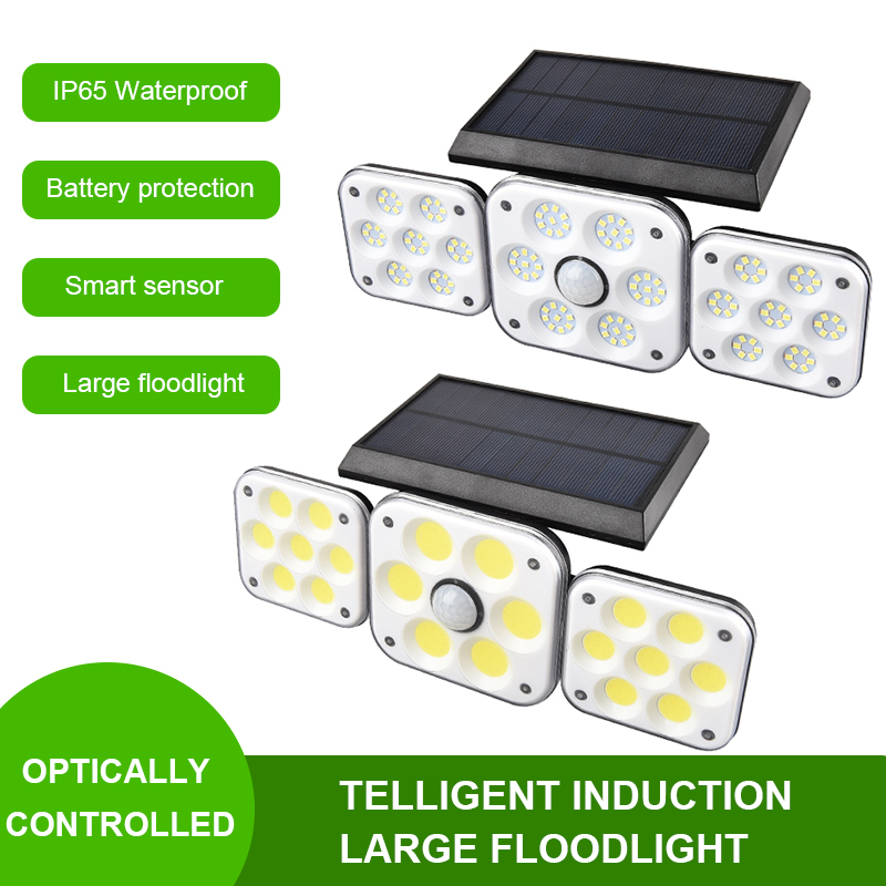 Warm White 3500K 138COB Solar Motion Sensor Wall Light For Street