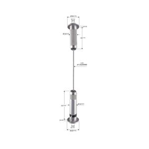 China Wine Cabinet Wire Suspension Hanging Kit Wall To Wall YW86455 wholesale