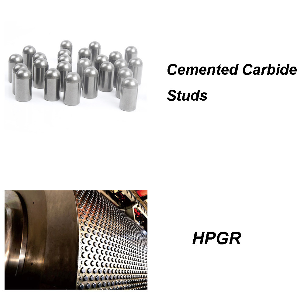 HRA 87 Spherical Cemented Carbide Drill Bits HPG Rollers Carbide Wear Studs