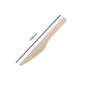 China 140mm Disposable Wooden Utensils Knives And Forks Canteen Supplies wholesale