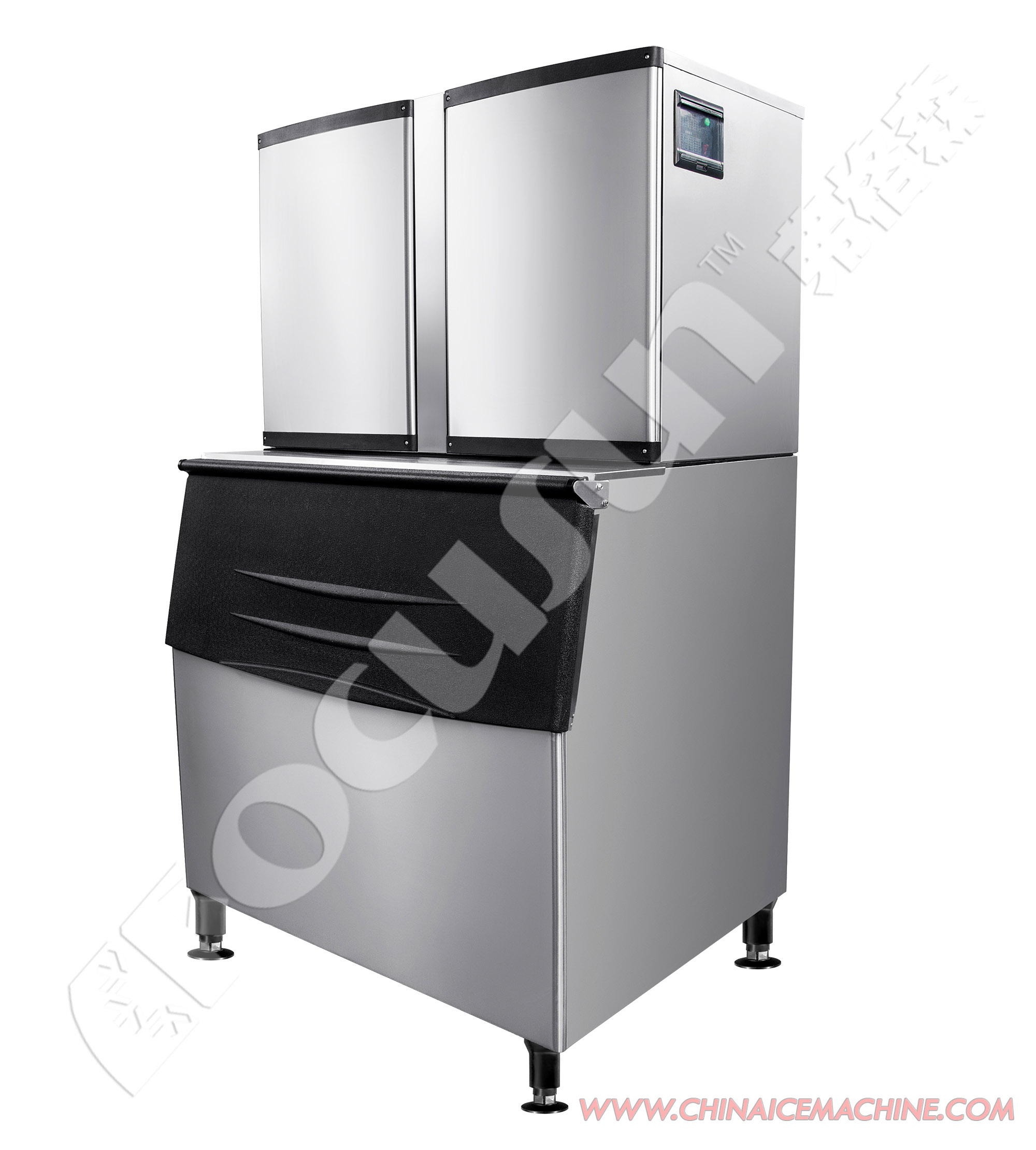 Italy Compressor 2860w Commercial Type Cube Ice Making Machine FIM-1500G Capacity 680kgs Per Day