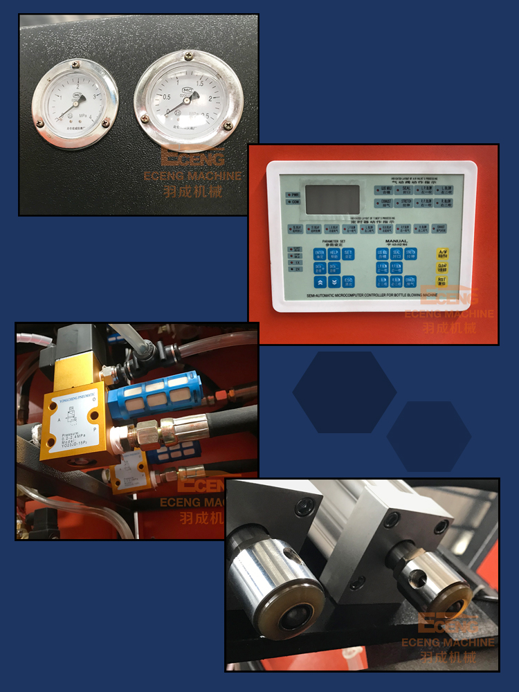YC-2L-2 2000 Ml Semi Auto Blowing Machine 3PHASE For PET Plastic Bottles 380V