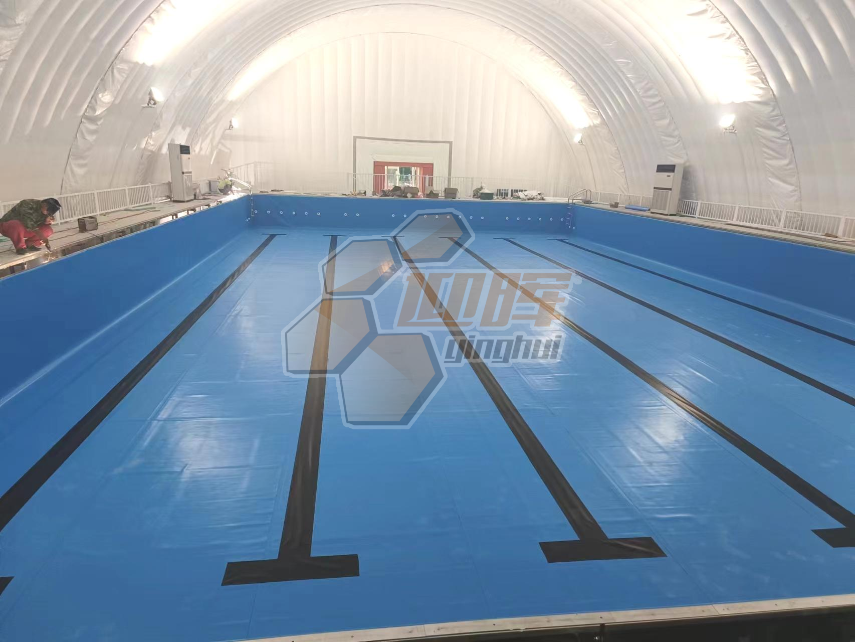 China Intelligent PVC Above Ground Swimming Pool For Adults Self Stabilizing Design wholesale