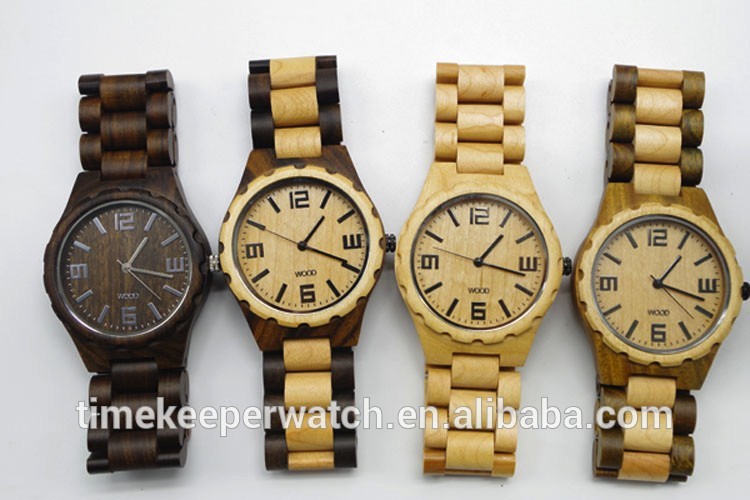 black wood watch , wood wrist watches men 2015 , natural wood material good for health .we wood watches
