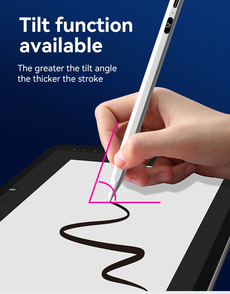 5V Stylus Pen For IPad With Palm Rejection Tilt Sensitivity Magnetic Design