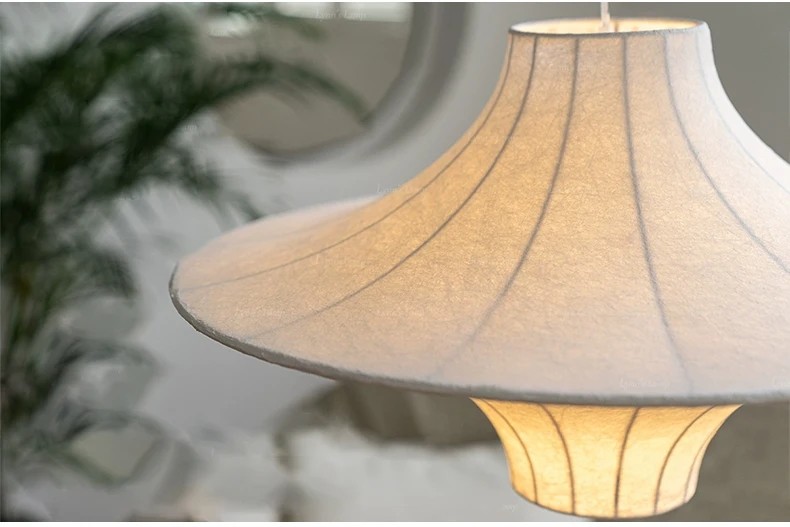 Modern Silk Led Pendant Lights For Living Room Nordic Wabi Sabi Light(WH-AP-579)