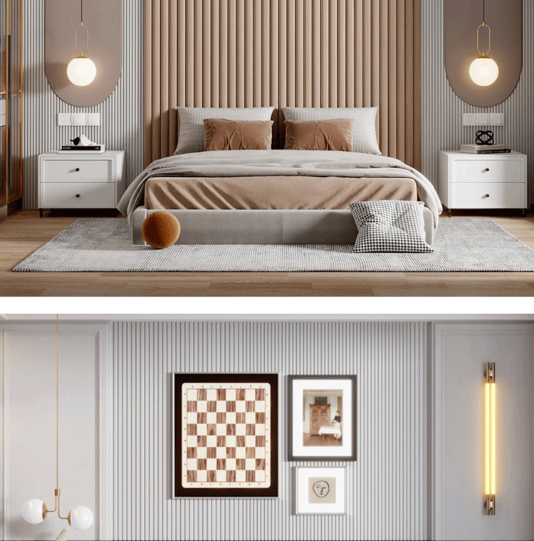 Decorative 3D WPC Wooden Ceiling Outdoor 15mm Round Grille Panel