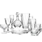 Fashionable Glass Plates And Bowls , Round Glass Serving Platter For Hotel
