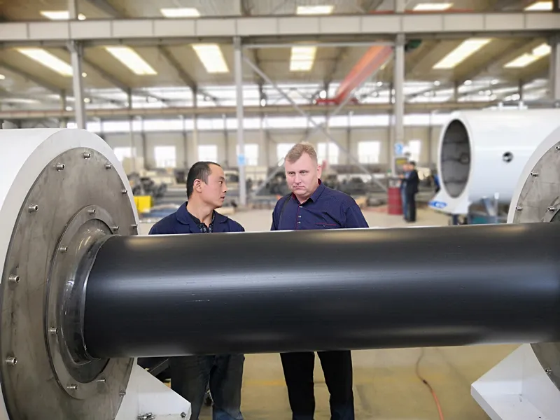 Dia 110-560mm PU Foam Pre-Insulated Pipe HDPE Jacket Pipe Production Line