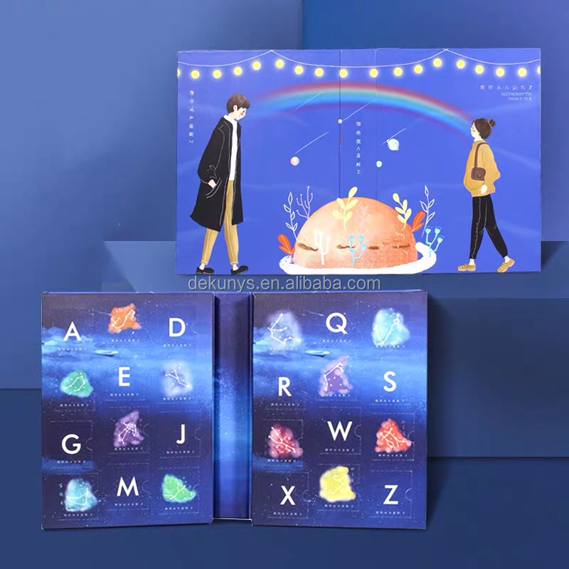 Matte/Glossy Lamination Custom Chocolate Advent Calendar Packaging Box for Christmas