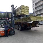 840-25-0.426mm iron grey steel silver paper glass wool sandwich panel