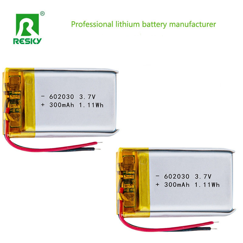 Lithium polymer Battery Cell 602030 3.7V 300mAh Rechargeable Lipo Li-polymer Battery For Wareable Device