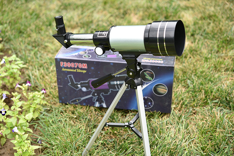 F30070 Monocular Space Astronomical Scope with Oblique Mirror and Aluminum Tripods