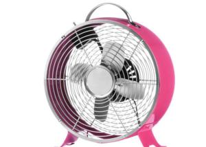 China Easy Moving Pink Antique Electric Table Fan 110V 60Hz 4 Blade Brushed Copper wholesale