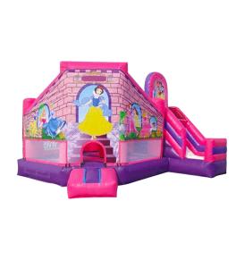 China Inflatable pink purple Disneyland Princess Bouncy Castle for kids wholesale