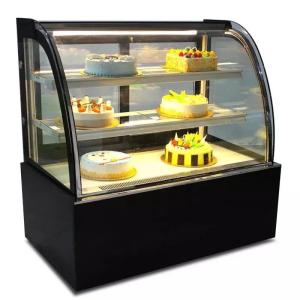 China Marble Base Curved Glass Bread Cake Display Freezer wholesale