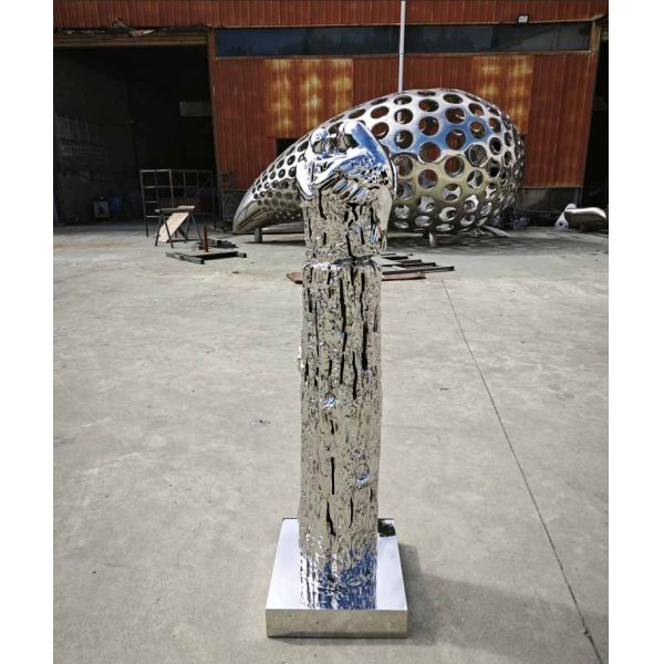 150cm High Welding outdoor Abstract stainless steel sculpture