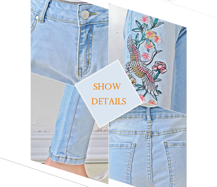 Skinny Fit Women Denim Skinny Jeans , Long Denim Pants For Young Ladies