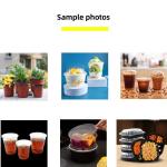 Used multifunctional disposable coffee, yogurt, food packaging plastic cups/lids
