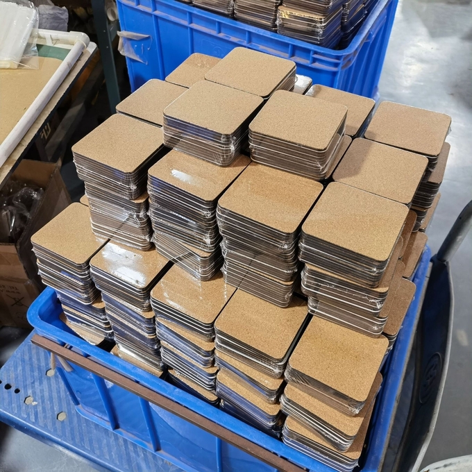 Customization Blank MDF Sublimation Cork Coasters Wear Resistant