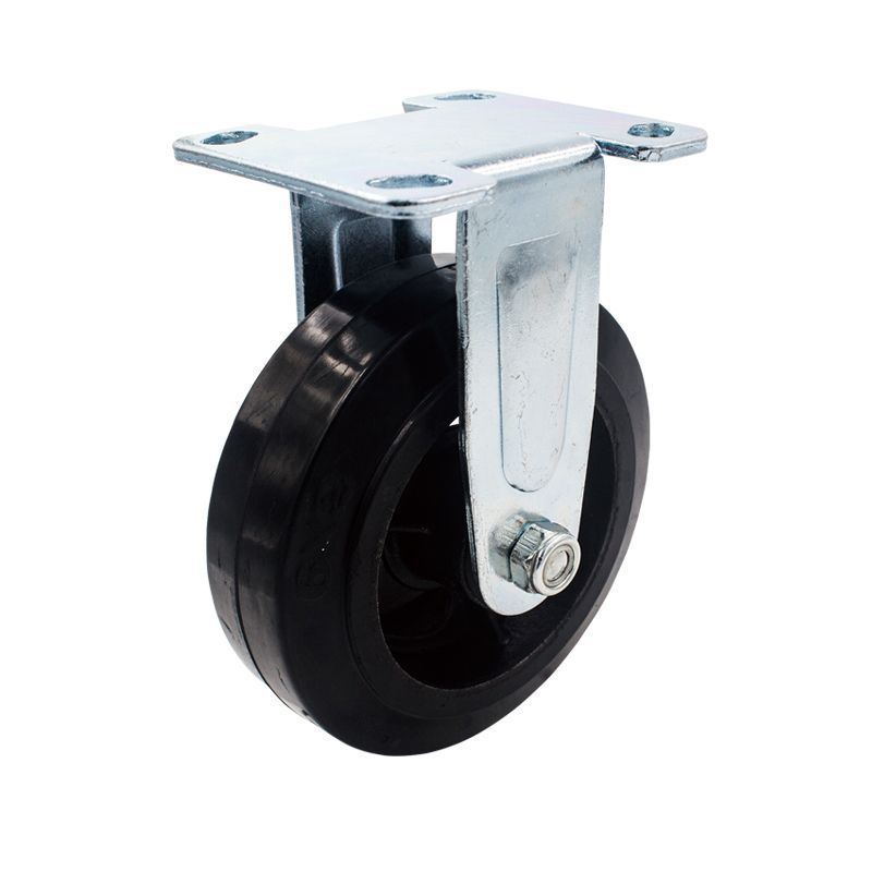 4 5 6 8inch Heavy Duty Scaffold Black Rubber Iron Steel Core Swivel Caster Wheel