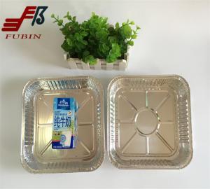 China Loaf Packing Square Foil Trays Biodegradable Non Toxic Material wholesale