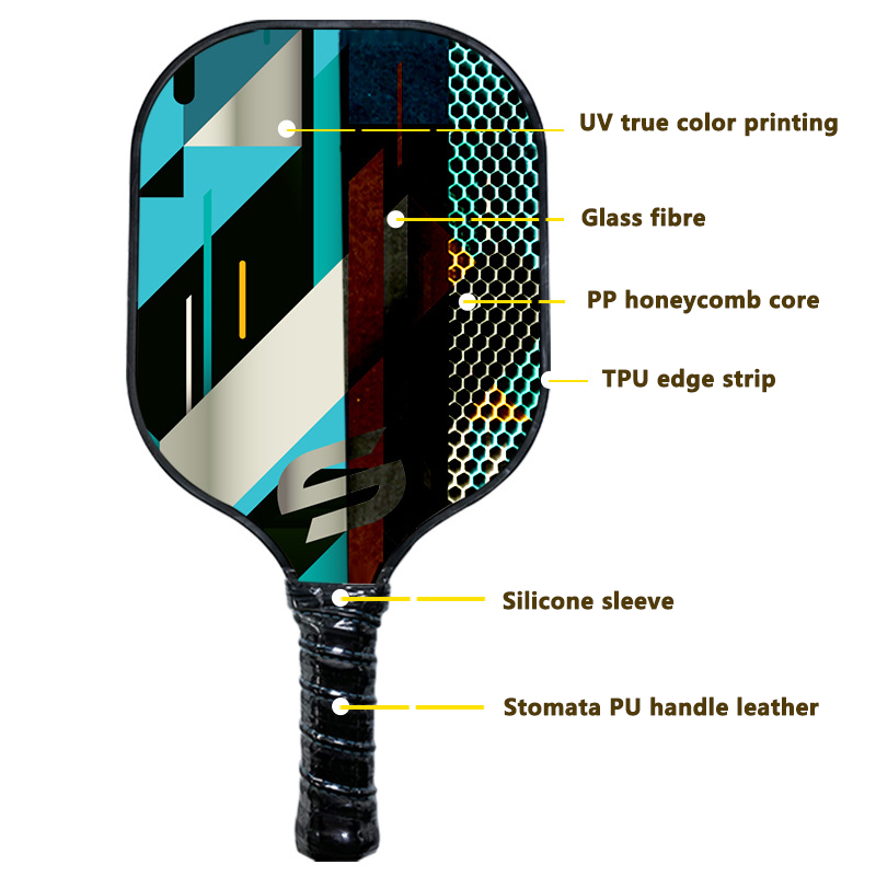 10mm Polypropylene Core Pickleball Paddle 40cm Length 220g Custom Pickleball Rackets