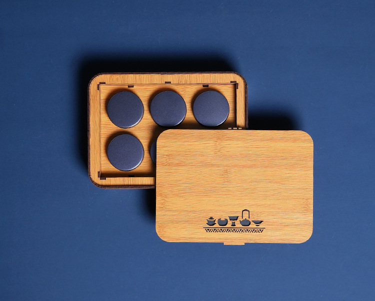 Embossing Glossy Wooden Box Packaging For Tea Bag Storage Thickened