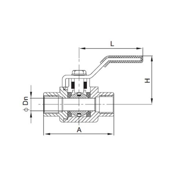 Stainless Steel Sanitary Sanitary Valve Two-Piece Ball Valve Welded / Threaded Ends 