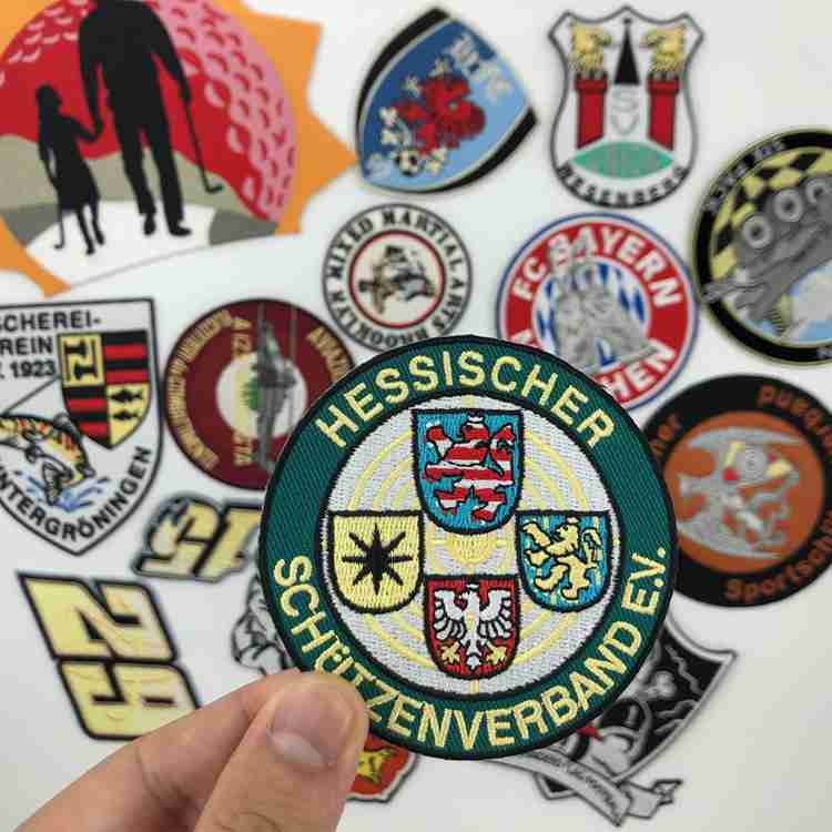 Triangle Shape 3.5cm Embroidery Iron On Baseball Patches For Uniforms