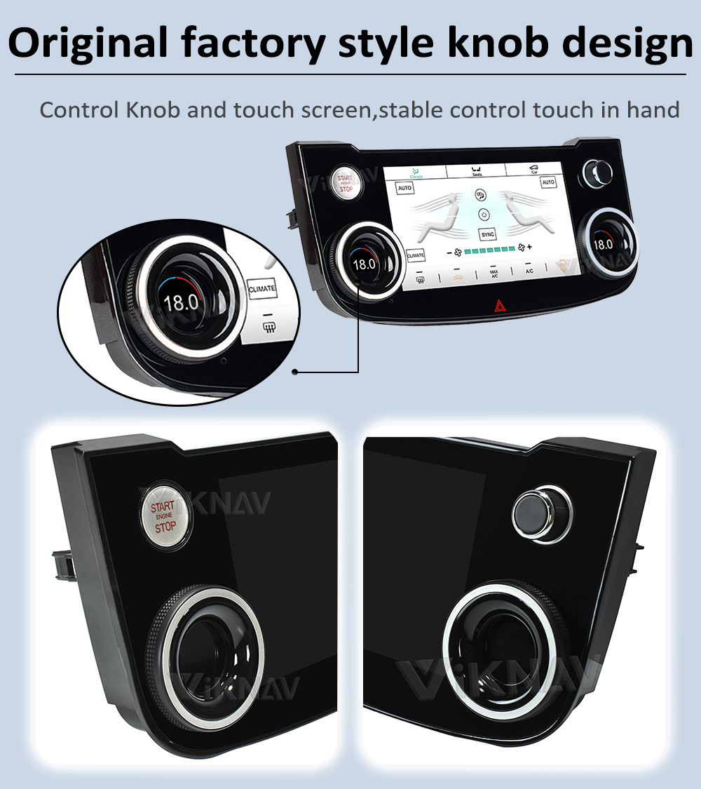 10 Inch Car AC HVAC Control Panel For Jaguar XE XF XEL F-Pace 2015-2020 LCD Touch Screen