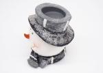 Christmas Decoration Holders , Polyresin Snowman Candle Holder Handmade Crafts