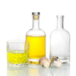 China In Stock Promotional High Quality 750ml Glass Liquor Bottles wholesale